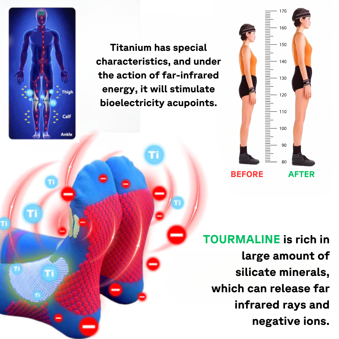 MaxiTitan™ Titanium Ion Height Booster Socks