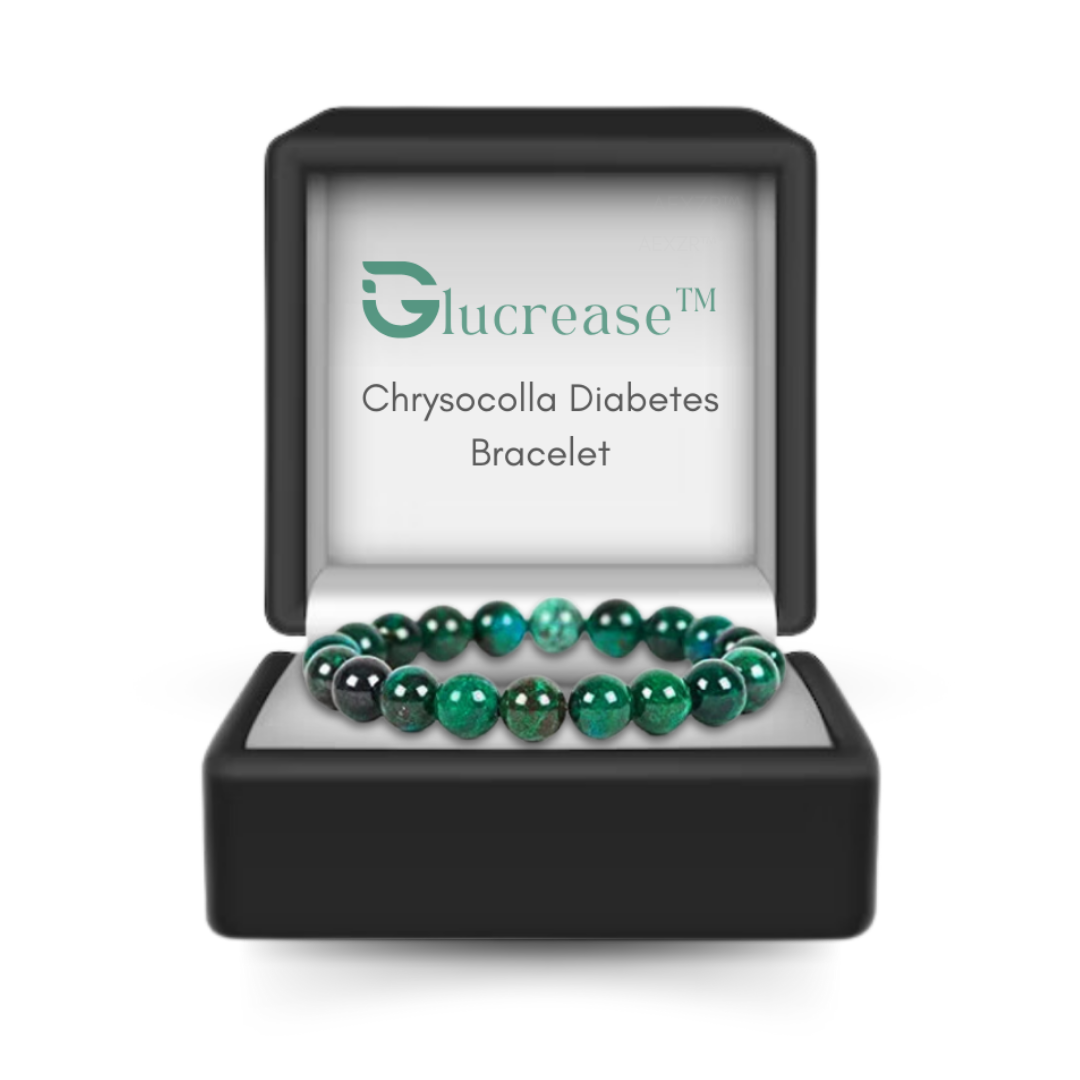 Glucrease™ Chrysocolla Diabetes Bracelet