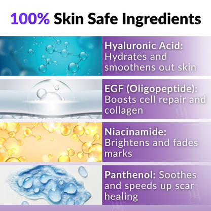 Official Store: Cvreoz® ReGen Microneedles Pro Patches with Hyaluronic Acid Nano-Heal Treatment for new and old scars, reduction of surgical scars, stretch marks, keloids, acne, burns, warts, dermatomas, and varicose veins.